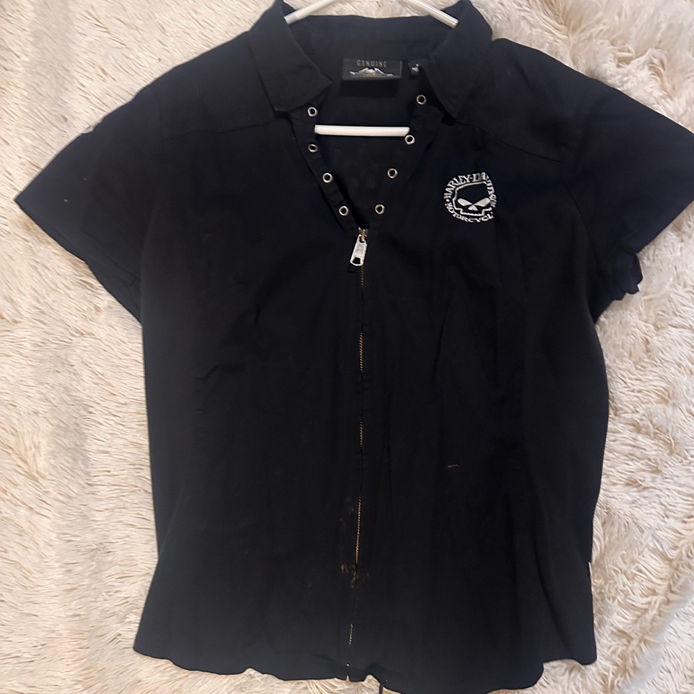 Harley-Davidson Black Blouse with Logo